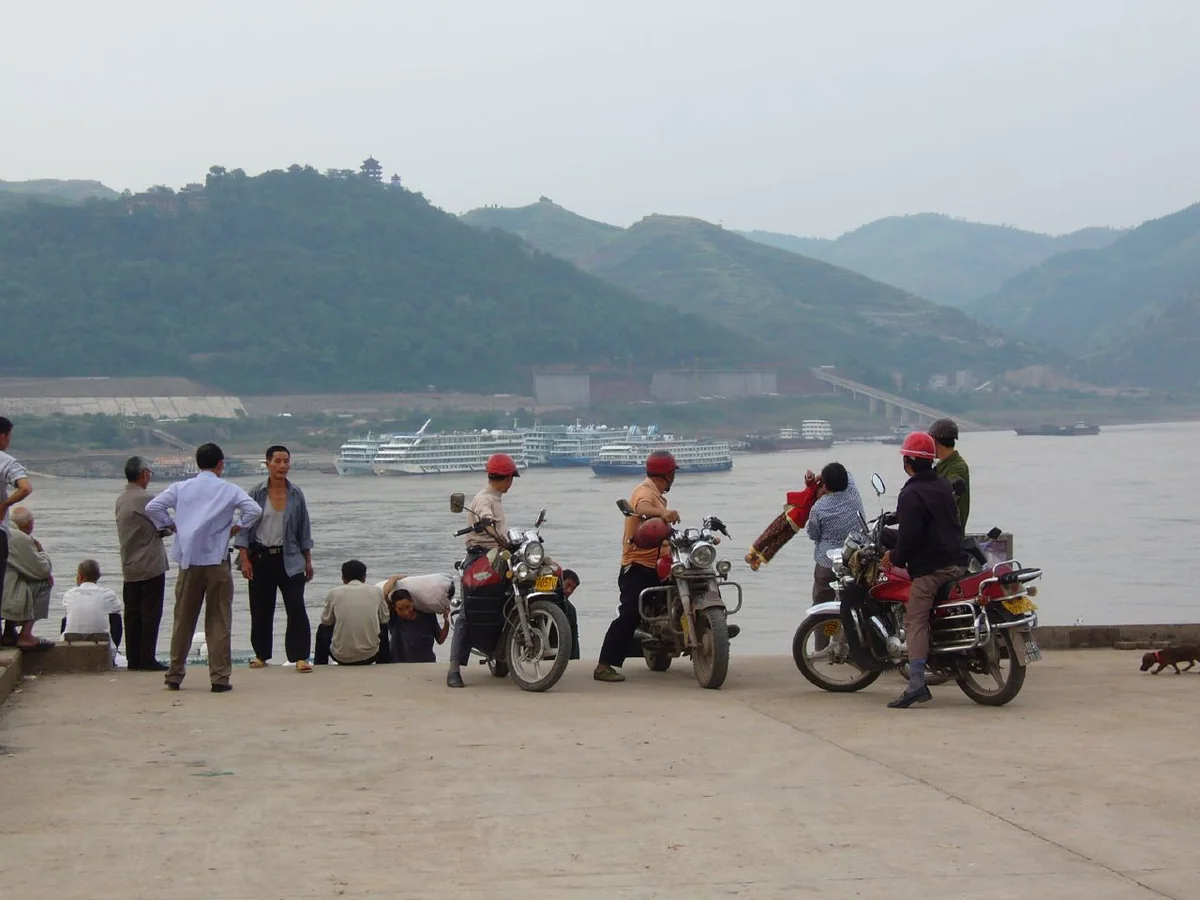River cruise vessels on the Yangtze near the Three Gorges