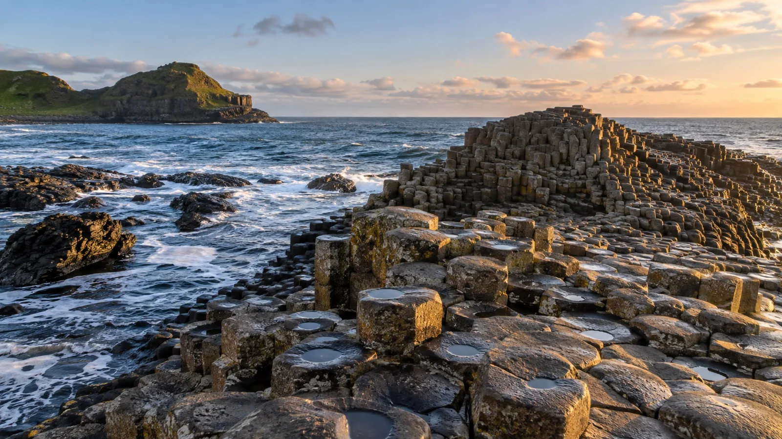 Giant's Causeway basalt columns on the Antrim coast.