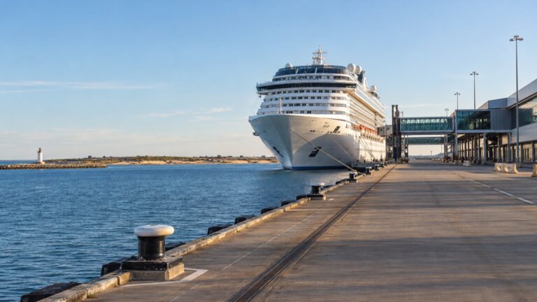 Cruise ship at Adelaide's Outer Harbor terminal