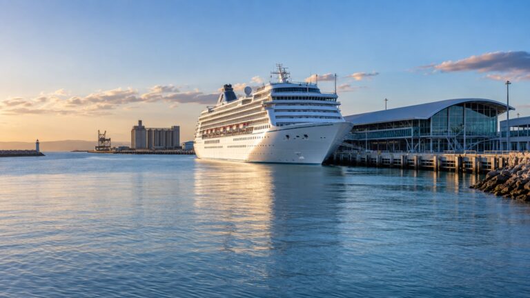 Cruise ship at Outer Harbor near Port Adelaide, South Australia