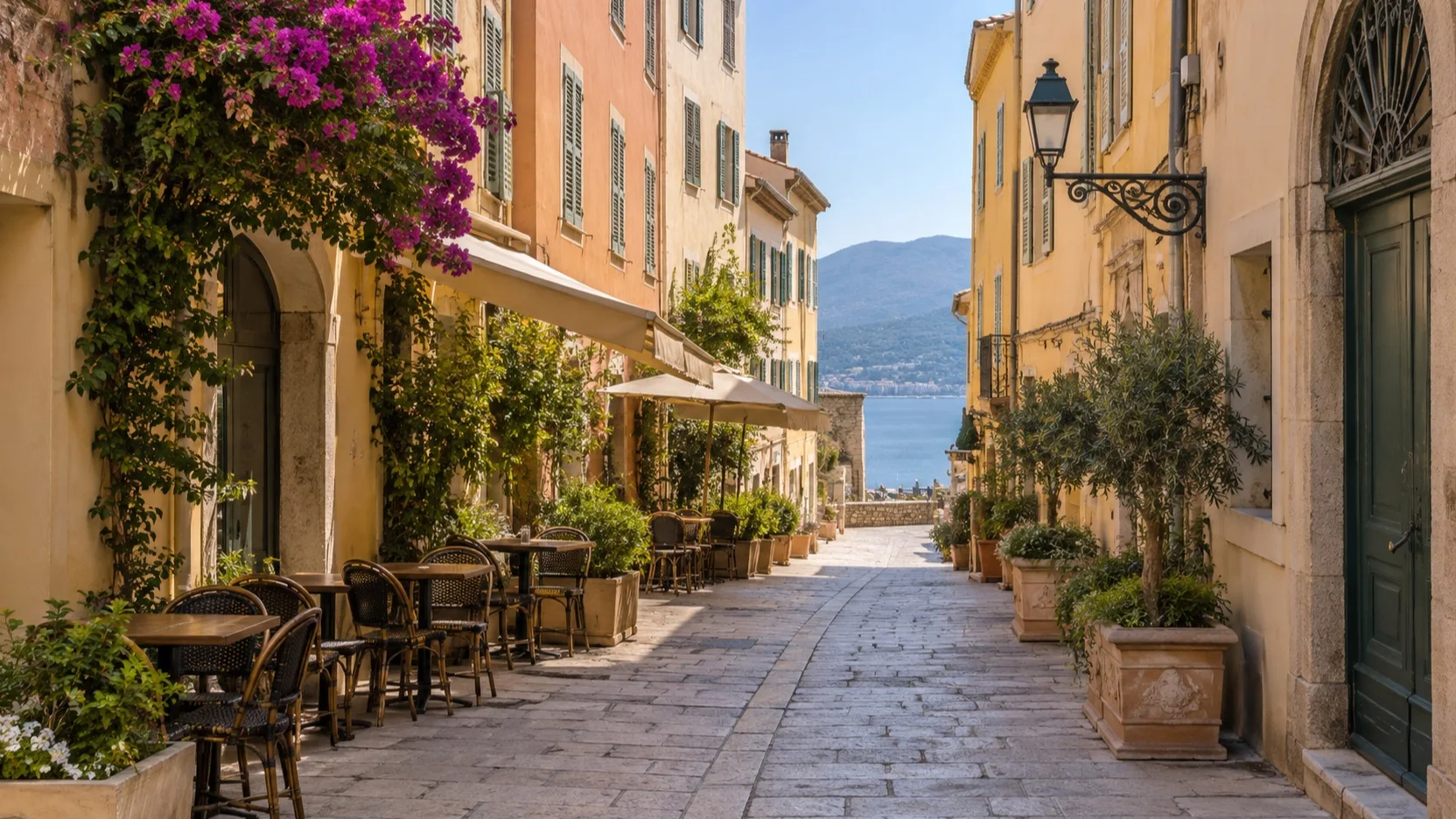 Walkable street in Ajaccio old town