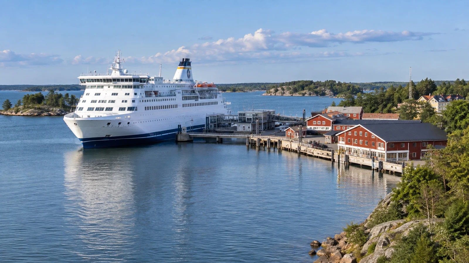 Overnight ferry calling at Mariehamn in the Åland Islands