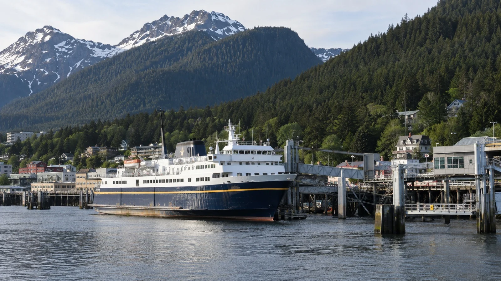 Alaska Marine Highway ferry at Ketchikan terminal