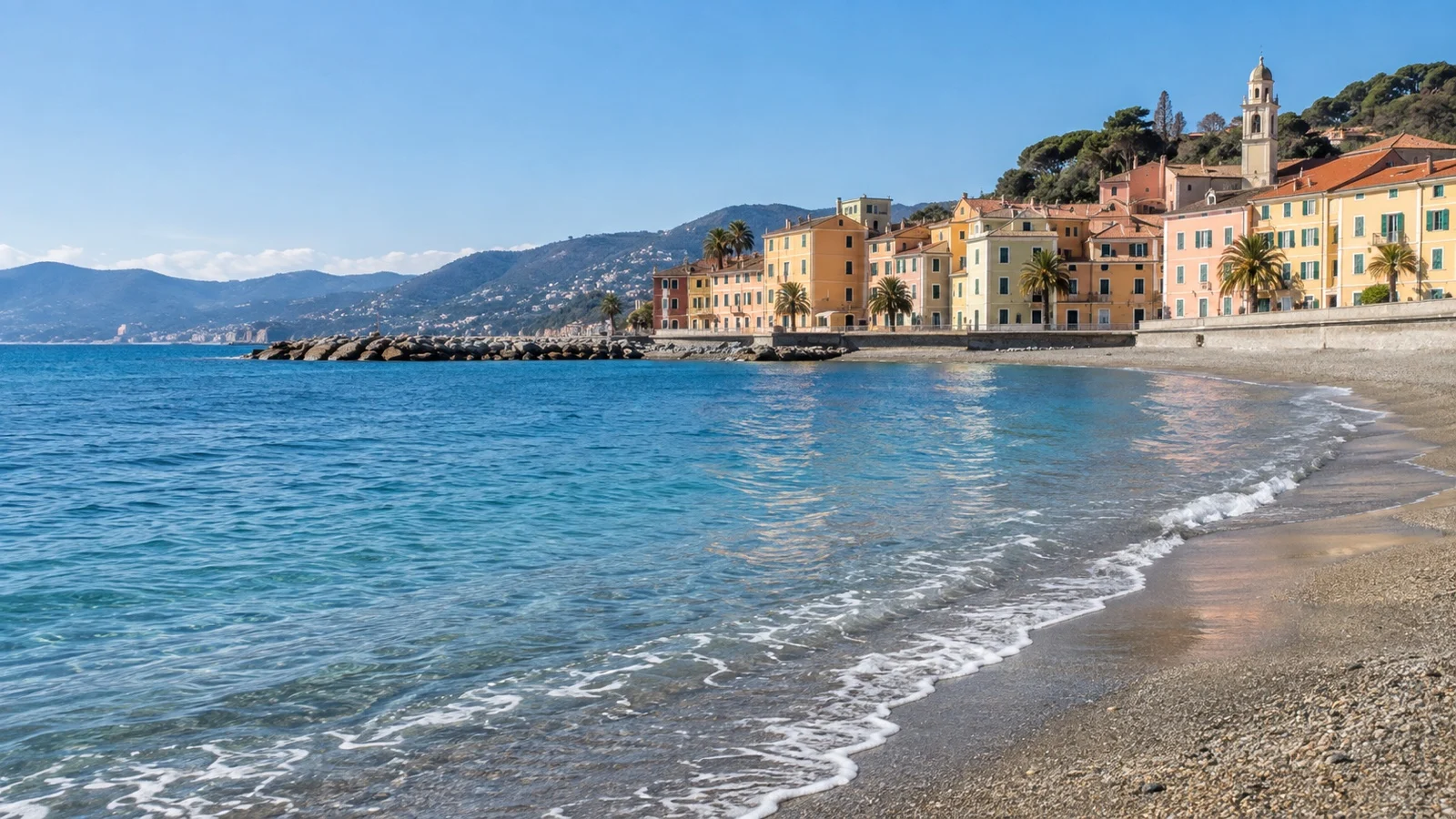 Albissola Marina beach on the Ligurian Riviera