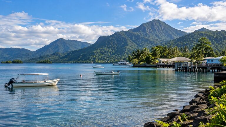 Alotau harbor on Milne Bay