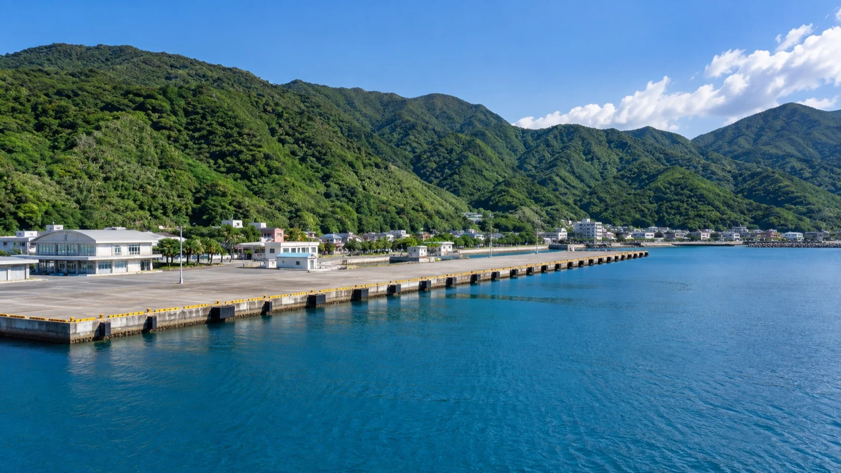 Empty cruise quay at Naze port on Amami Oshima