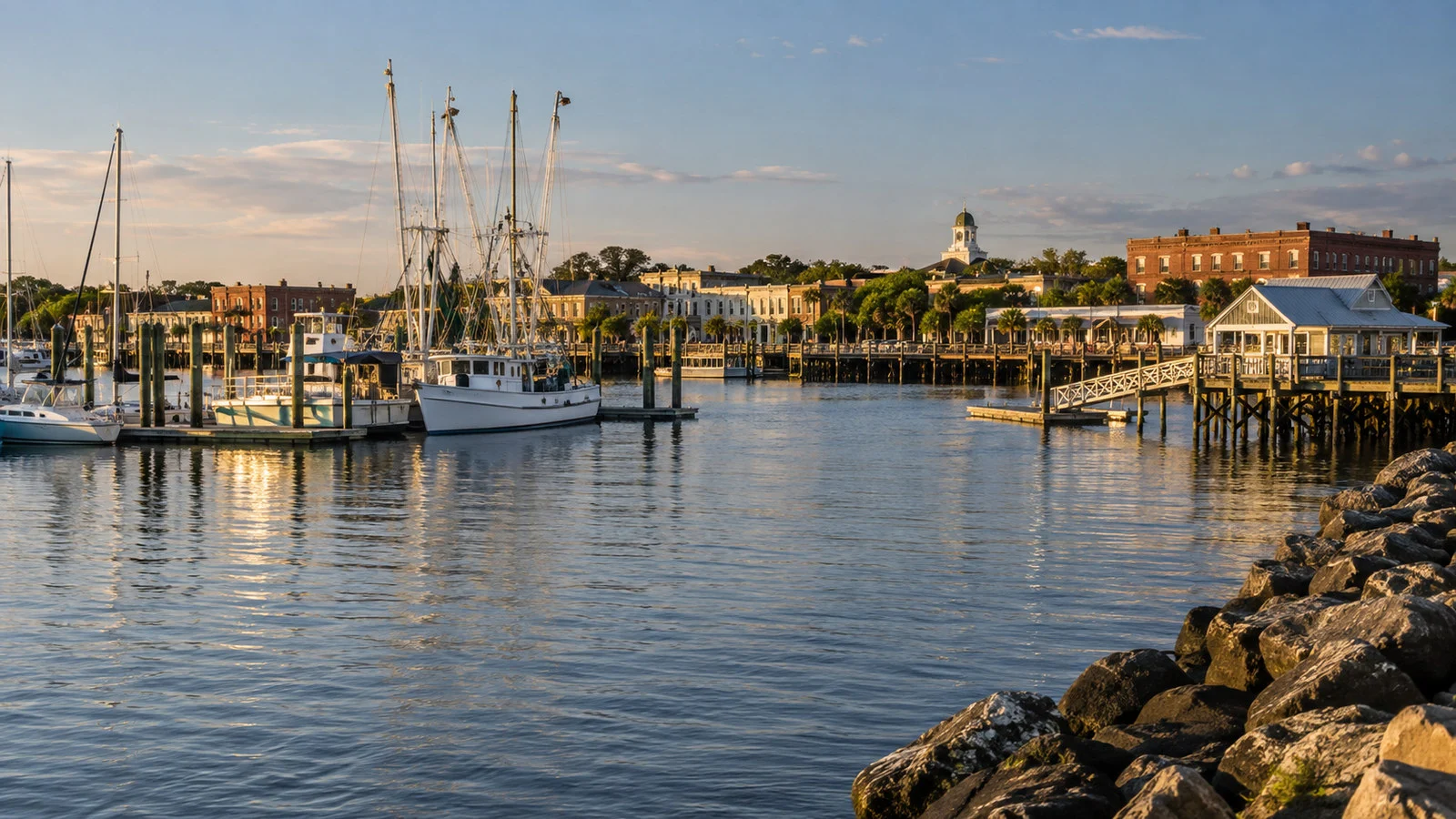 Fernandina Beach harbor on Amelia Island