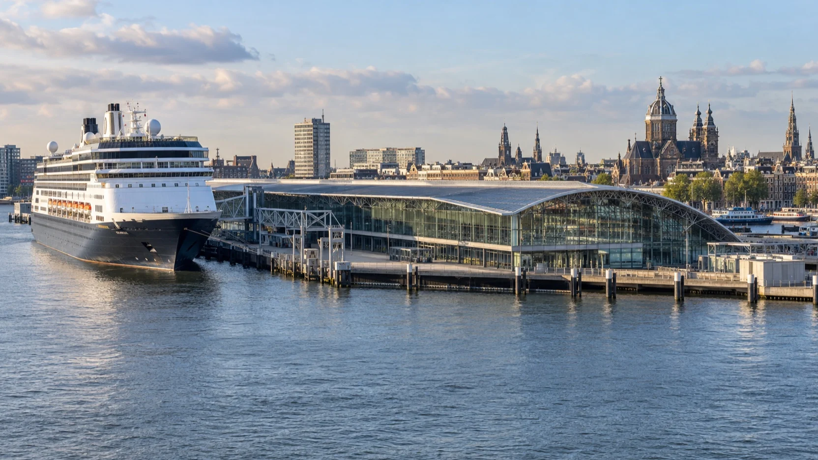 Cruise ship at Amsterdam Passenger Terminal