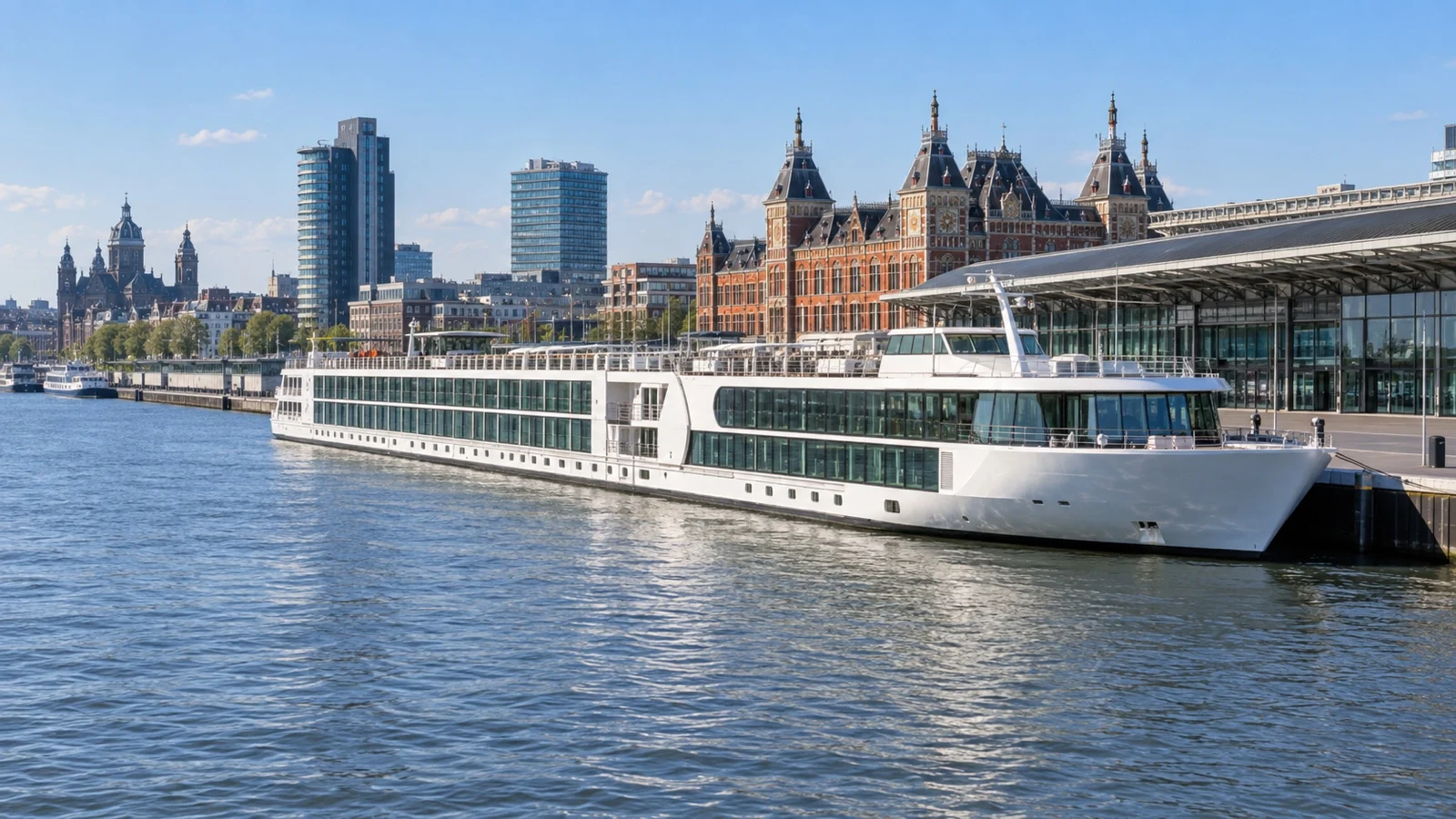 Amsterdam river cruise berth near city center