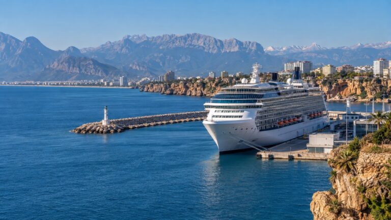 Antalya cruise ship terminal near Konyaaltı hotel area