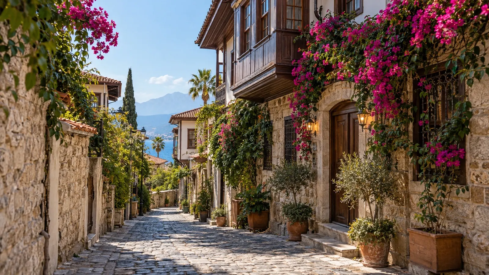 Kaleiçi old town boutique hotel district in Antalya