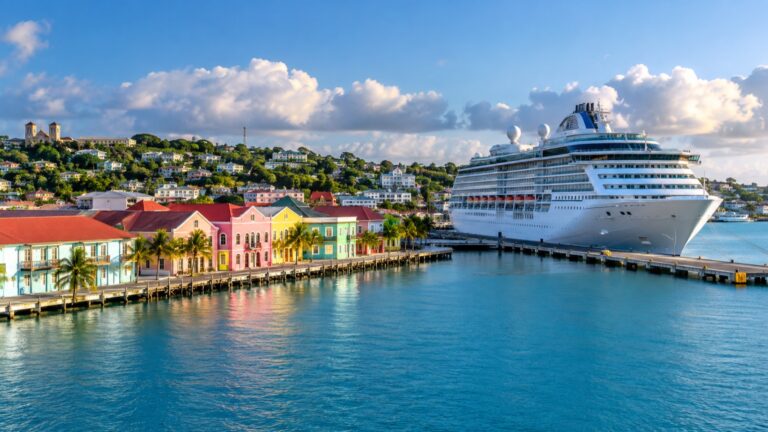Cruise ship at Heritage Quay in St John’s Antigua