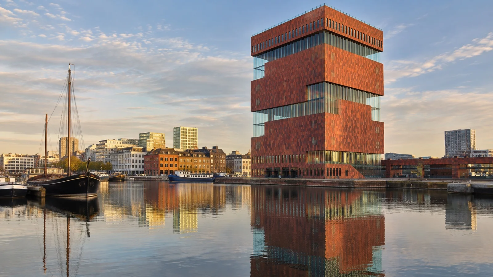 MAS museum beside Antwerp's old harbor