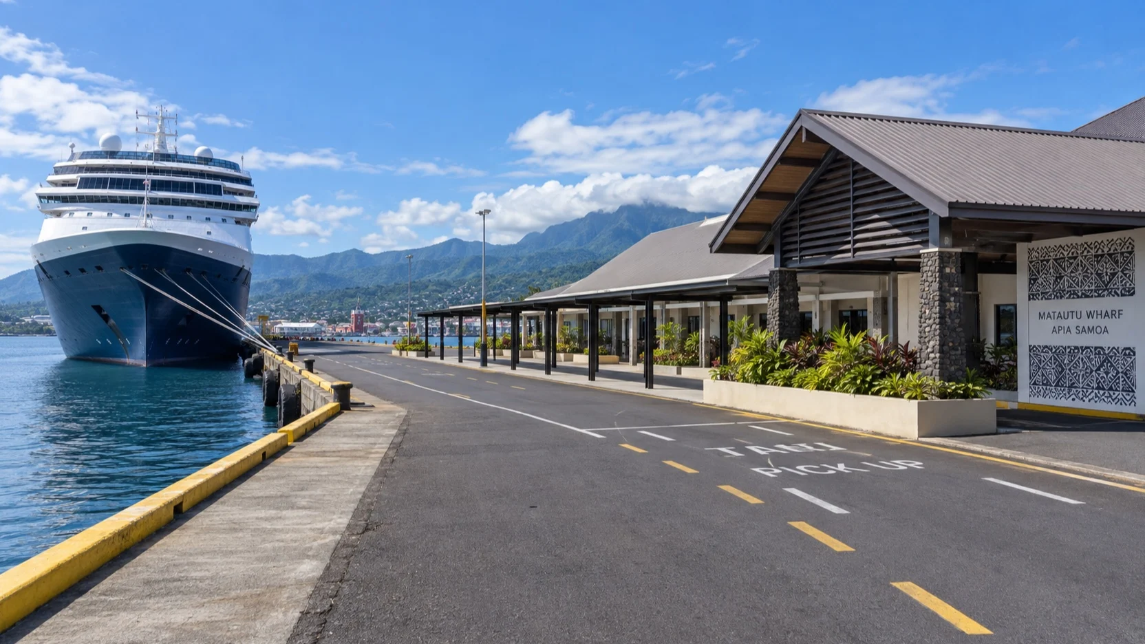 Matautu Wharf and taxi approach in Apia