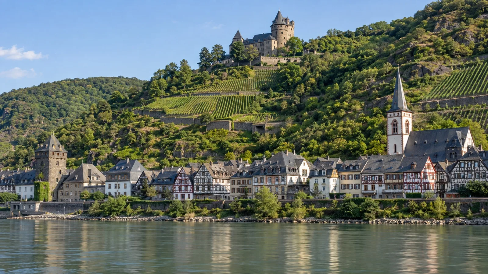 Stahleck Castle above Bacharach on the Rhine