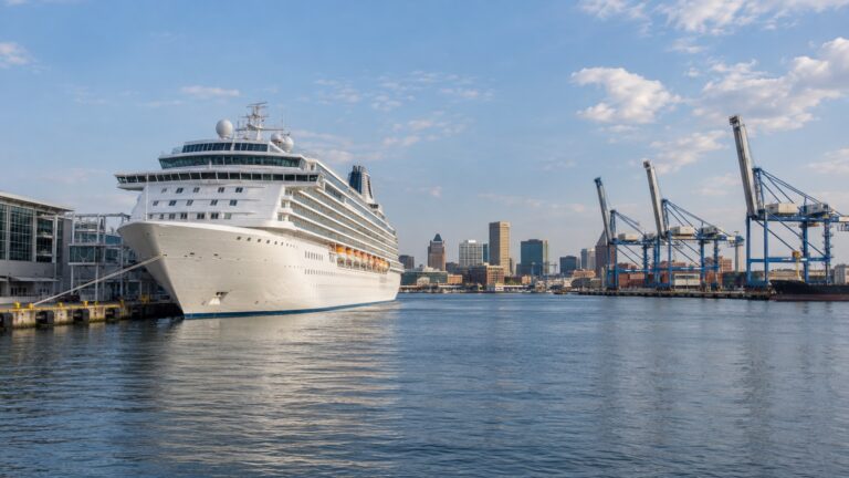 Cruise ship at Baltimore Cruise Maryland terminal