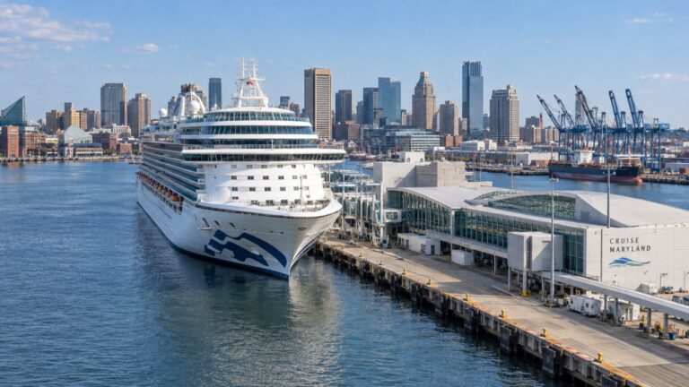 Cruise ship at Baltimore’s Cruise Maryland terminal