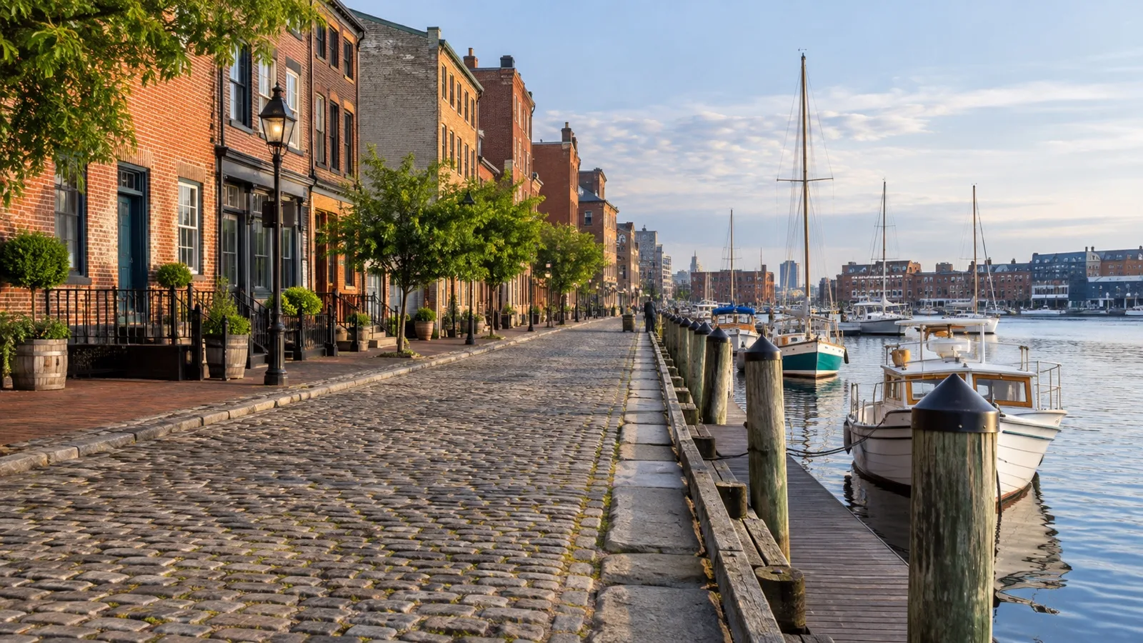 Historic Fells Point waterfront in Baltimore