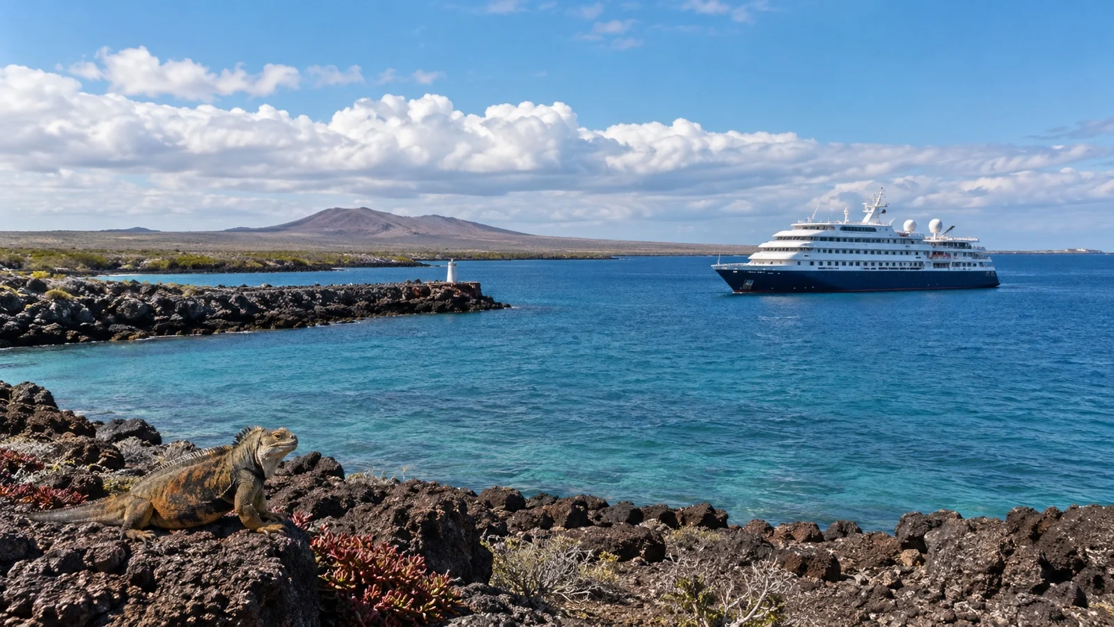 Baltra Island landing for Galápagos cruise vessels