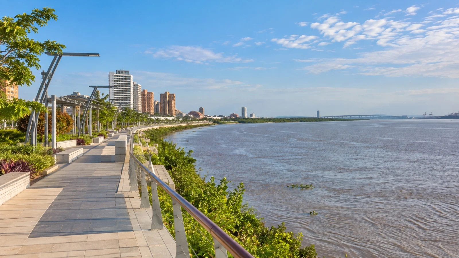 Barranquilla waterfront on Magdalena River