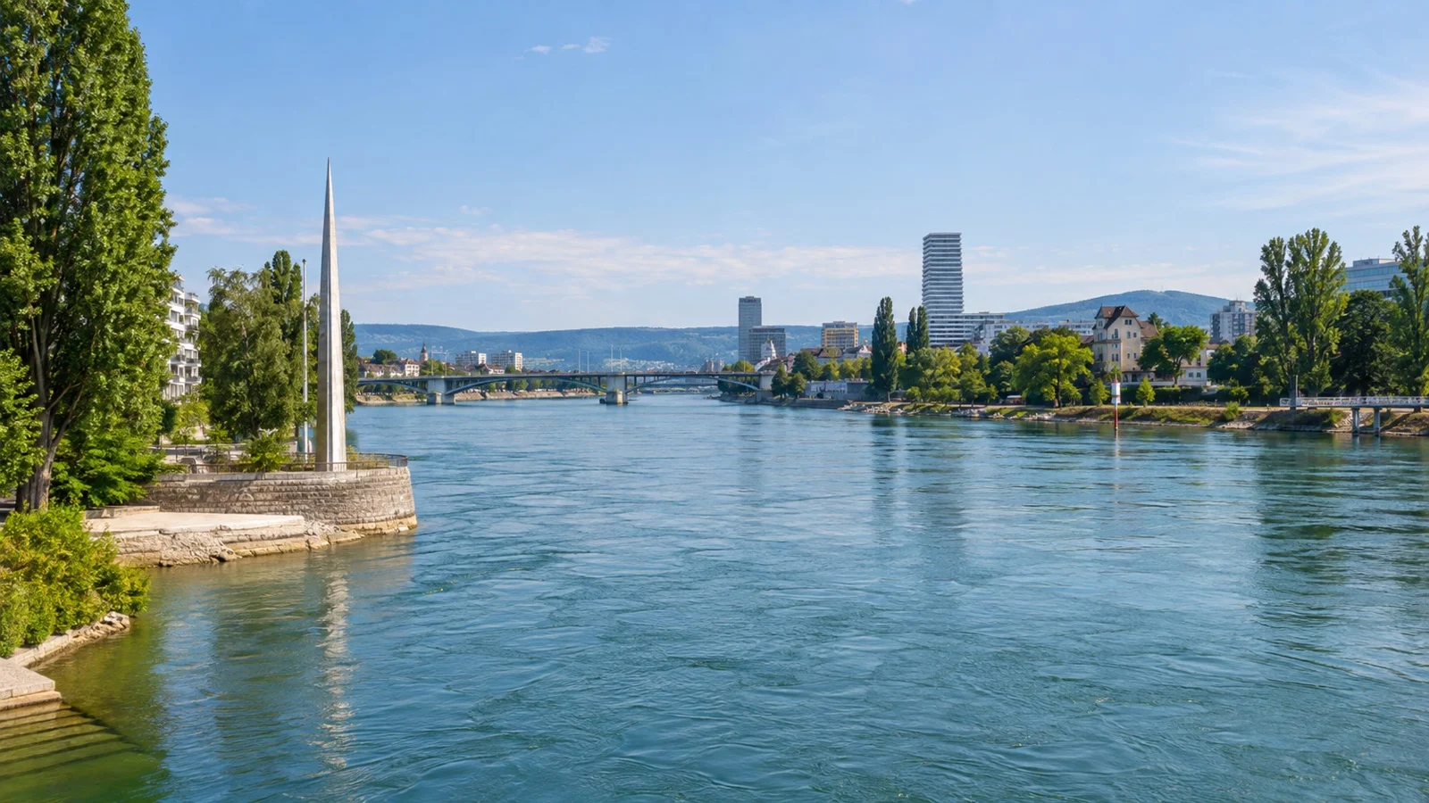 Border Triangle on Rhine near Basel