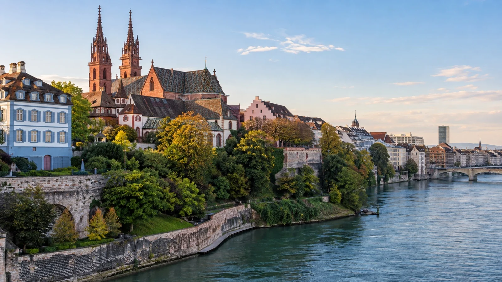 Grossbasel old town near pre-cruise hotels