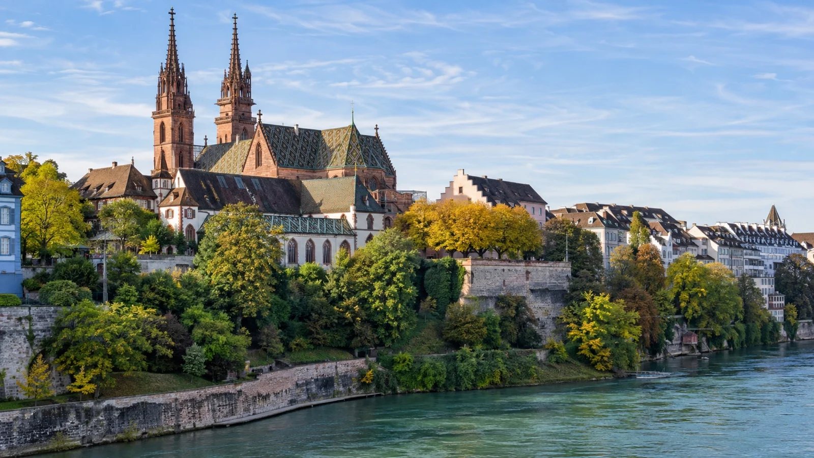 Basel Minster above the Rhine