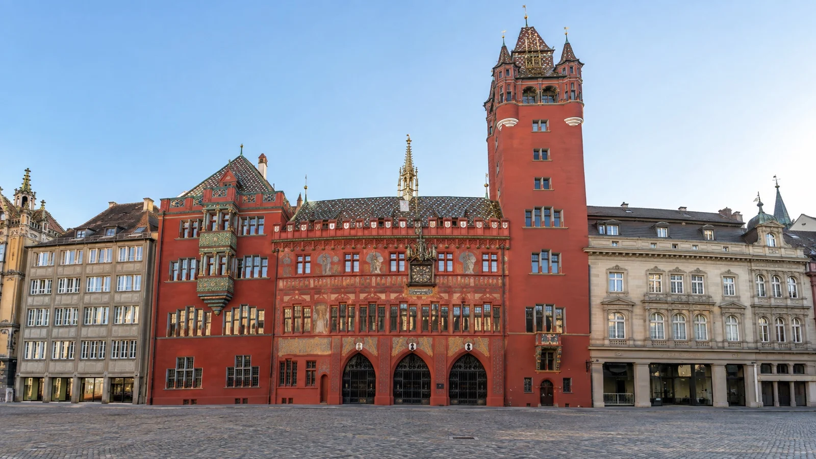 Basel Rathaus at Marktplatz