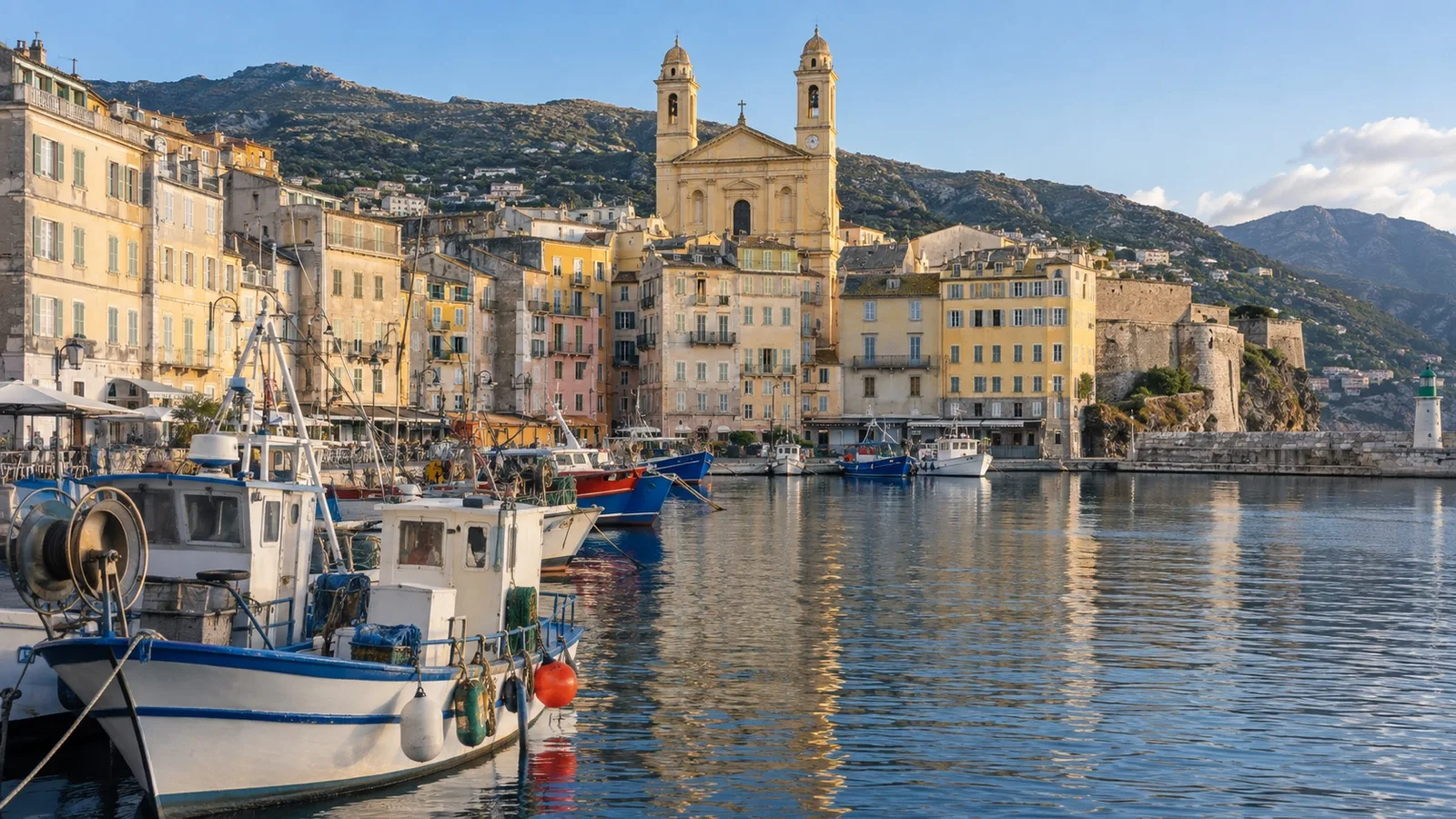 Vieux Port historic harbor in Bastia
