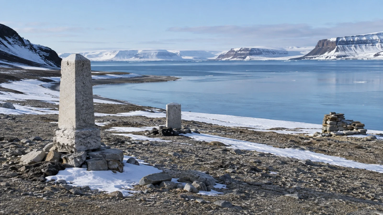 Beechey Island barren Arctic shore