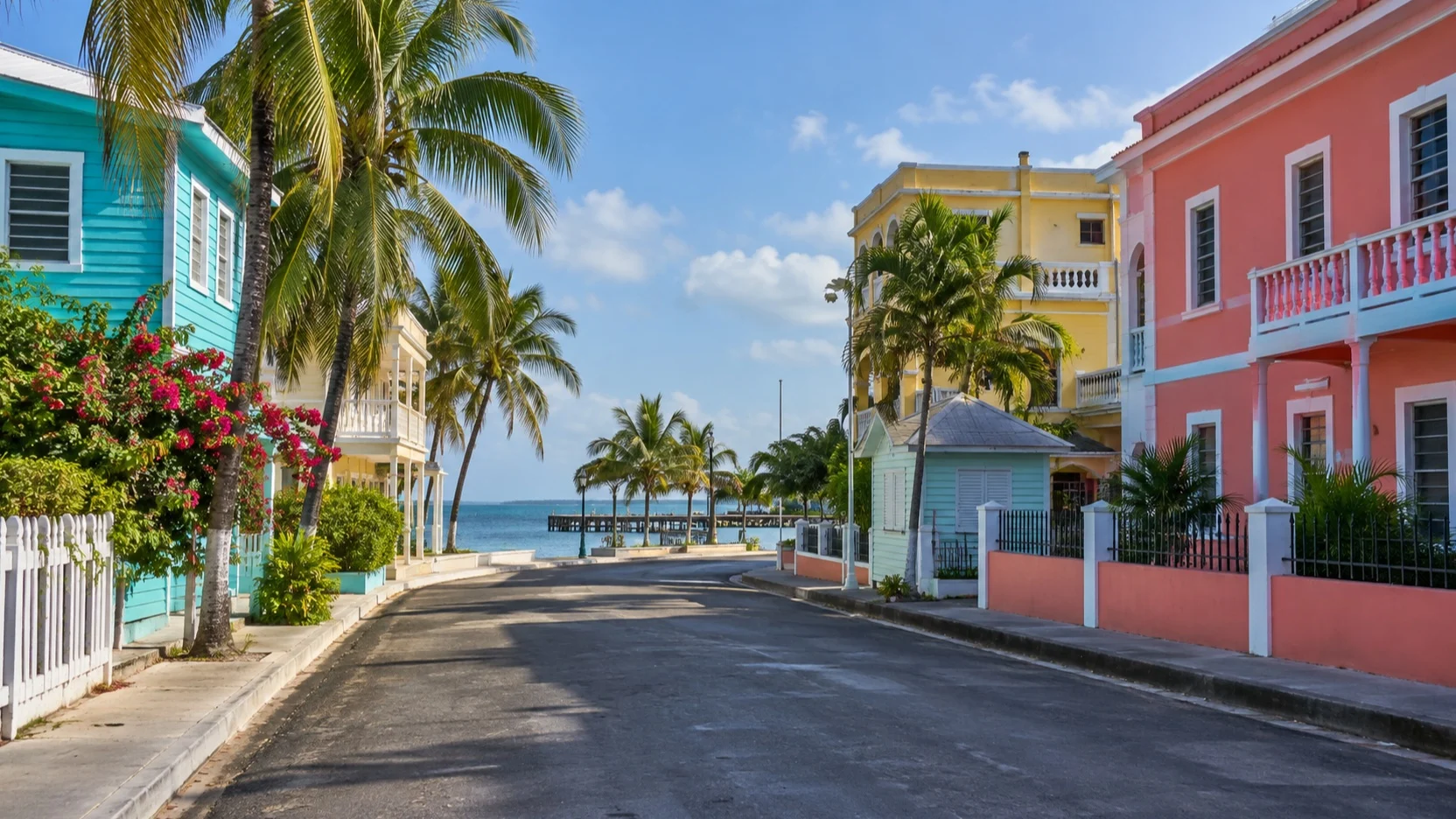 Street near Belize City cruise tender terminal
