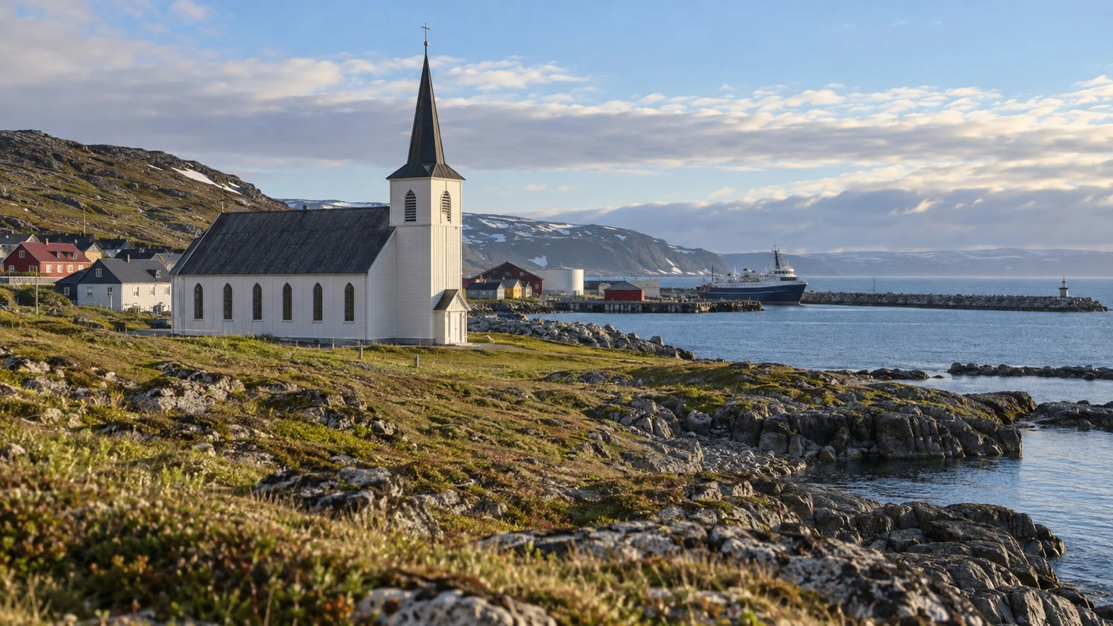 Berlevåg Church in the village