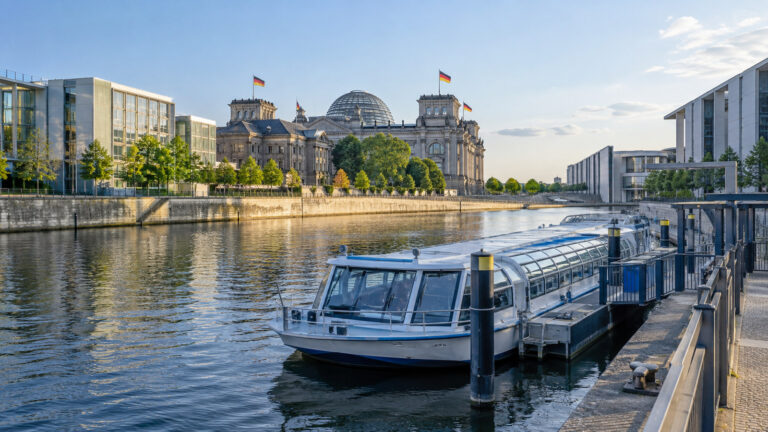 Berlin cruise waterfront and landing area
