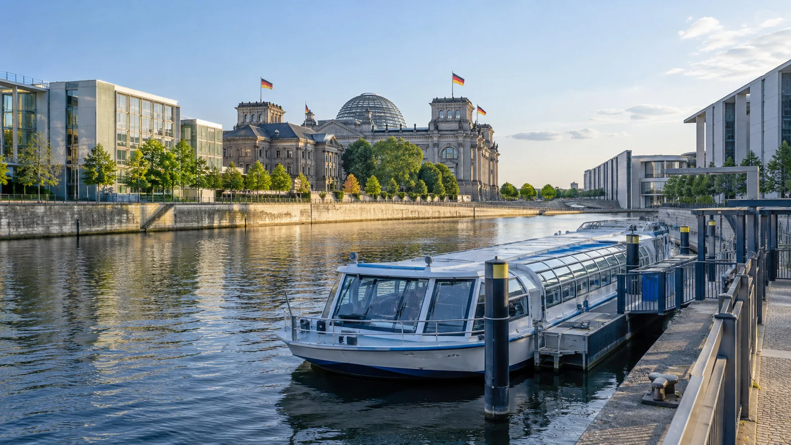 Berlin cruise waterfront and landing area
