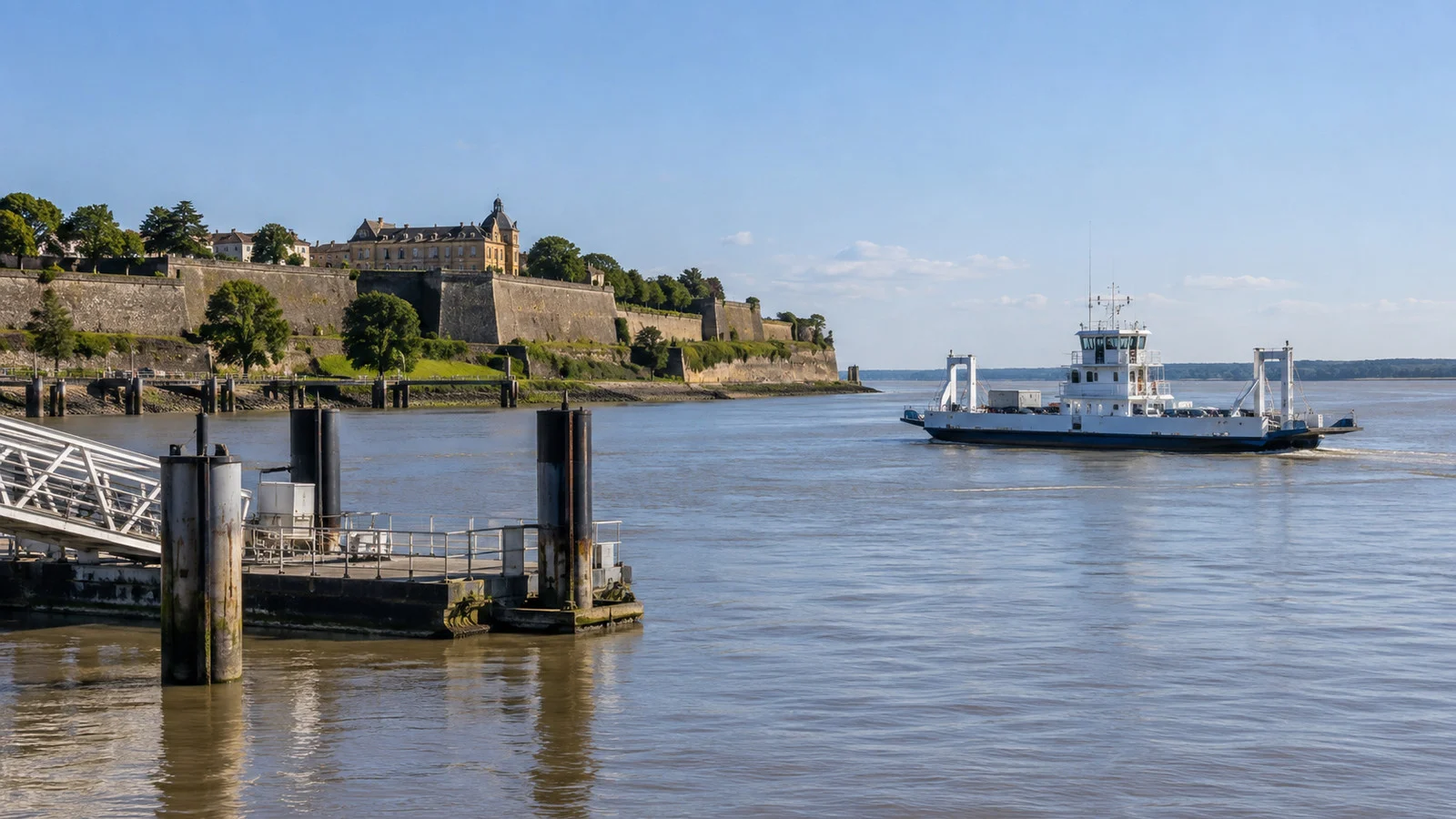 Blaye–Lamarque ferry on the Gironde