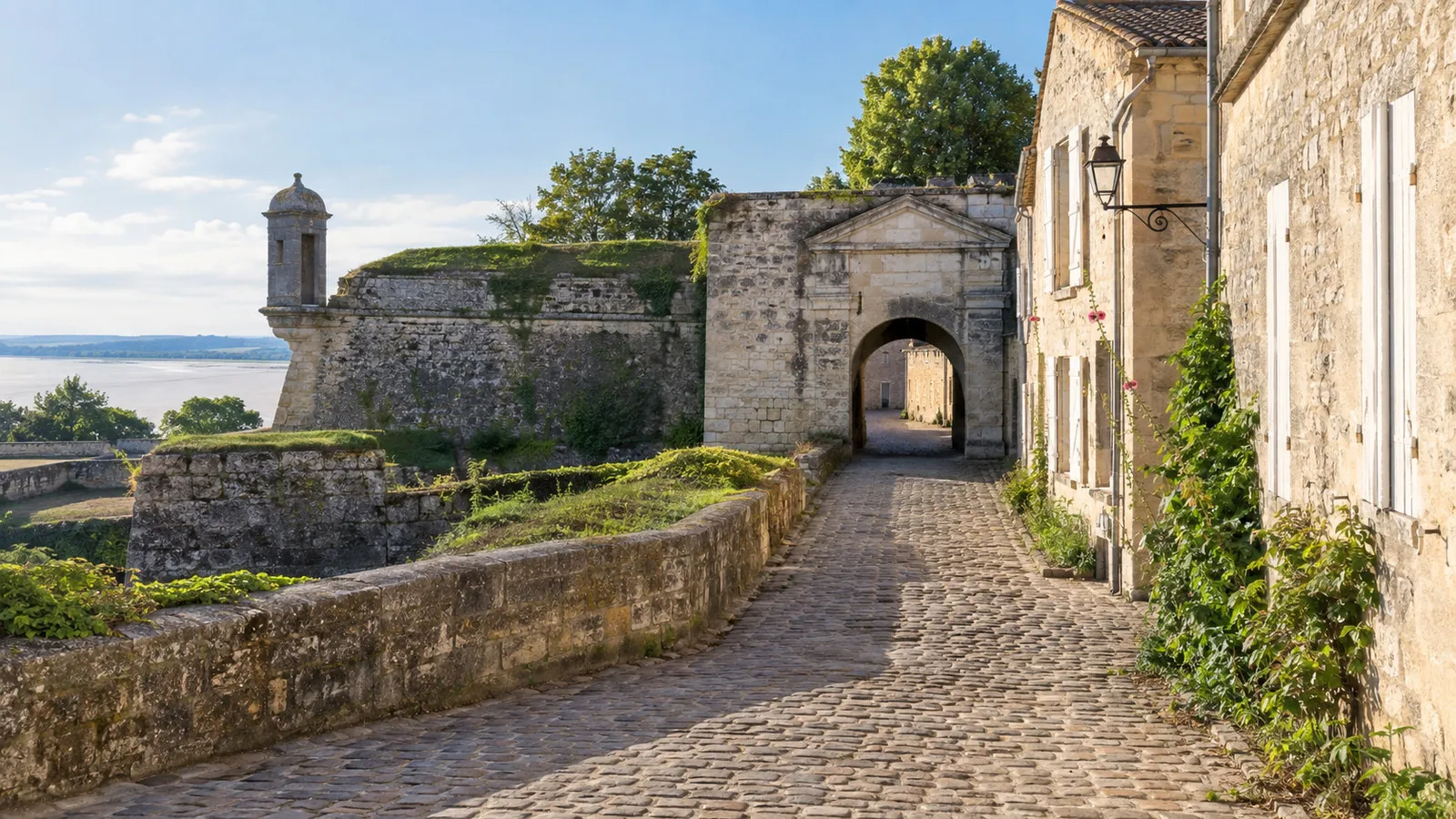 Historic streets inside the Blaye citadel