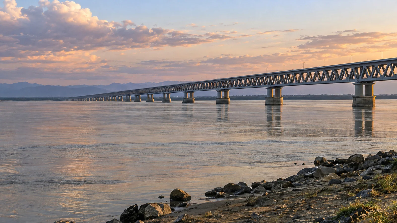 Bogibeel Bridge across the Brahmaputra