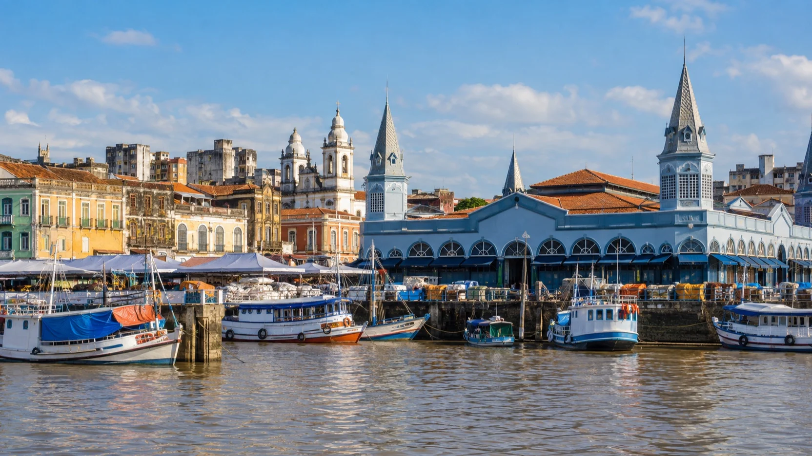 Ver-o-Peso market beside Guajará Bay in Belém