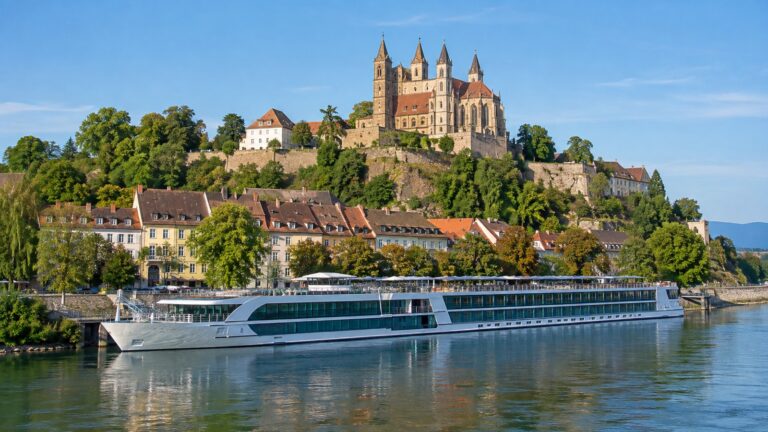 River cruise ship at Breisach Rhine berth