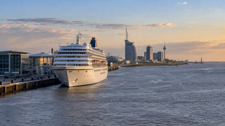 Bremerhaven cruise center and nearby hotel district