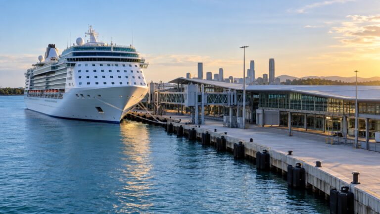 Cruise ship at Brisbane International Cruise Terminal