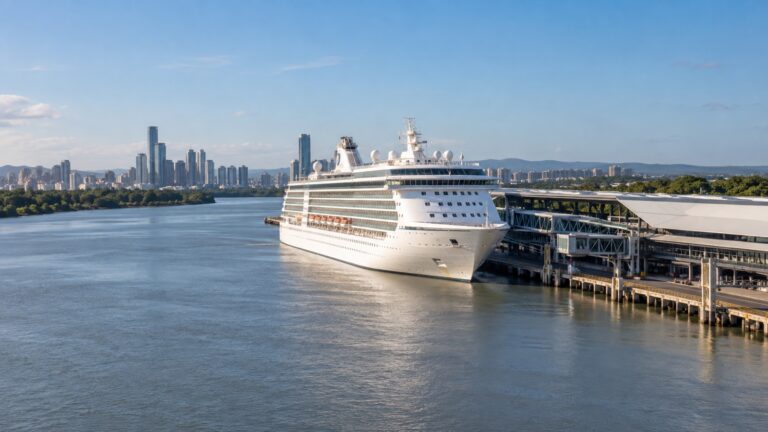 Cruise ship at Brisbane International Cruise Terminal
