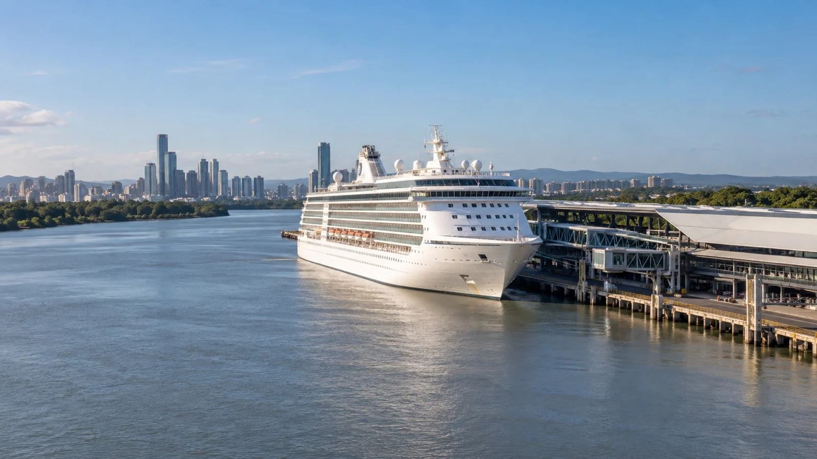 Cruise ship at Brisbane International Cruise Terminal