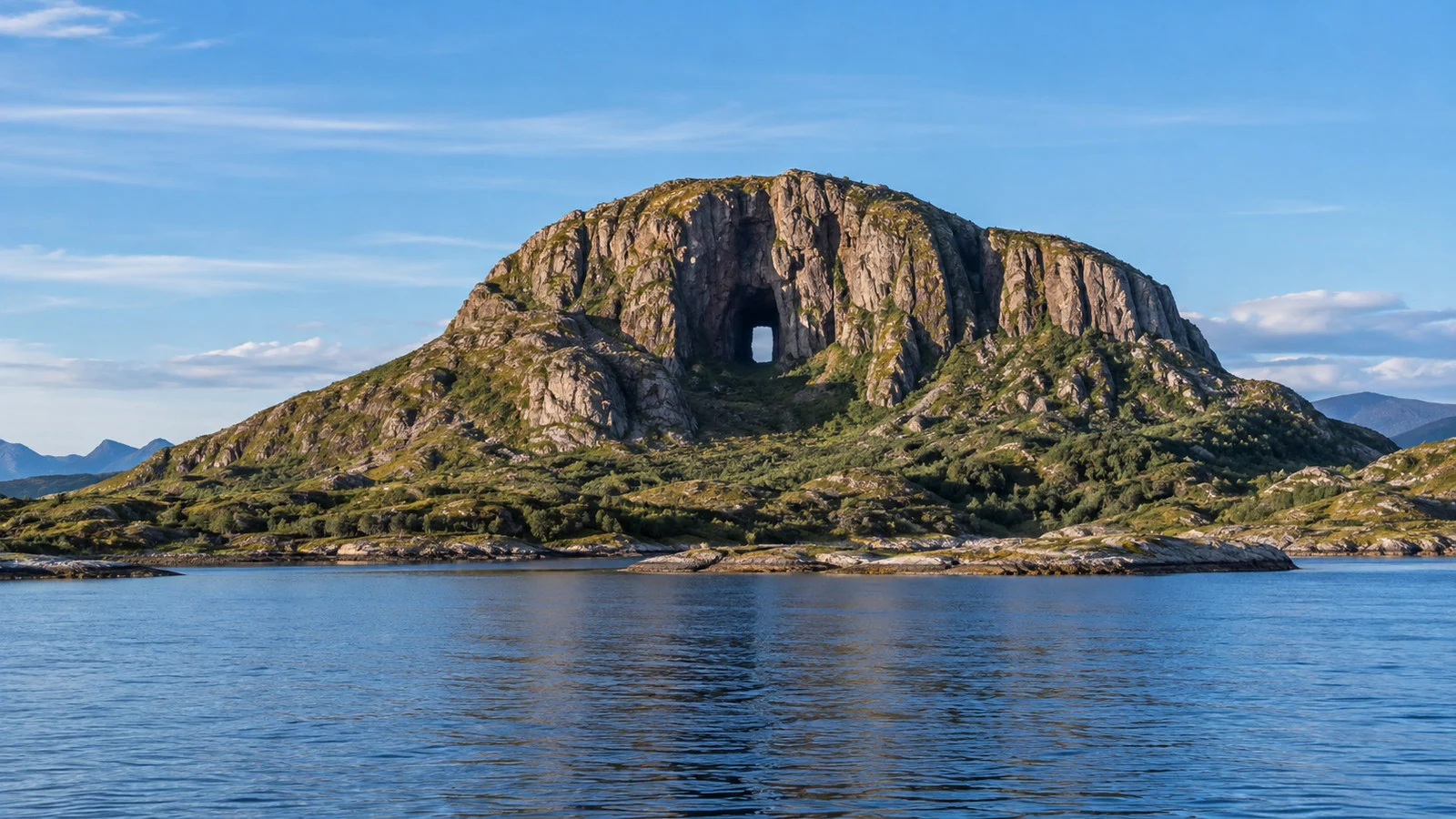 Torghatten mountain with its natural hole