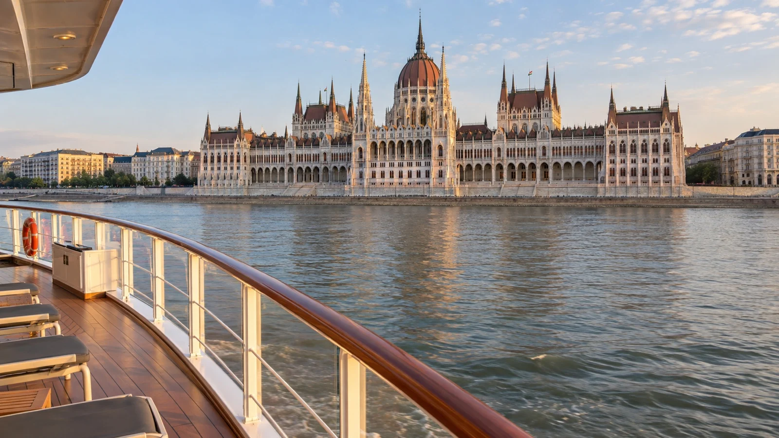 Hungarian Parliament beside Danube cruise route