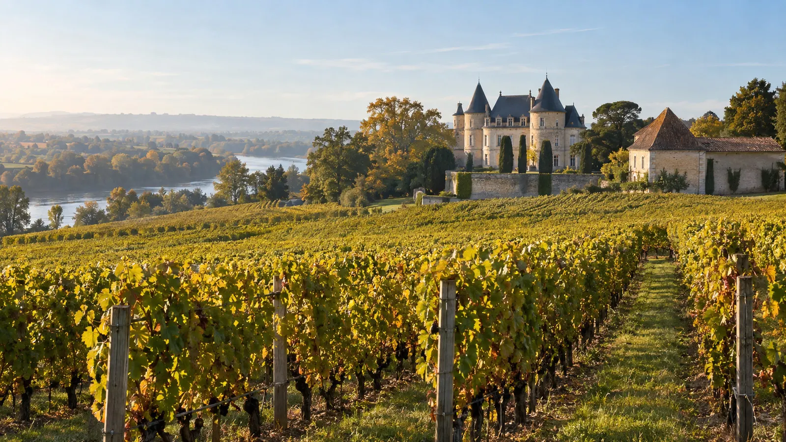Sauternes vineyard landscape near Cadillac