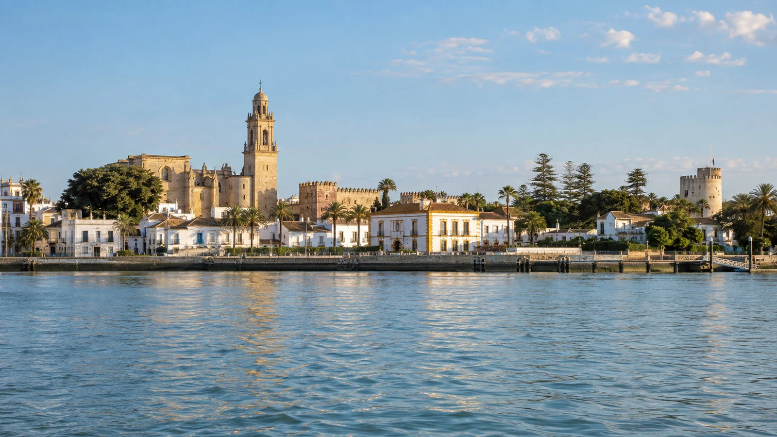 El Puerto de Santa María waterfront across Cádiz Bay