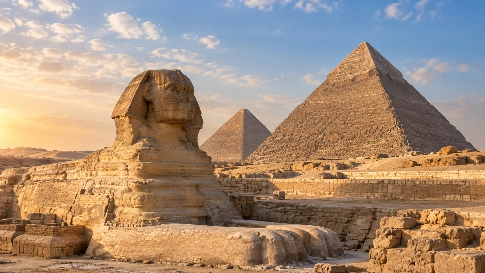Giza Pyramids and Sphinx