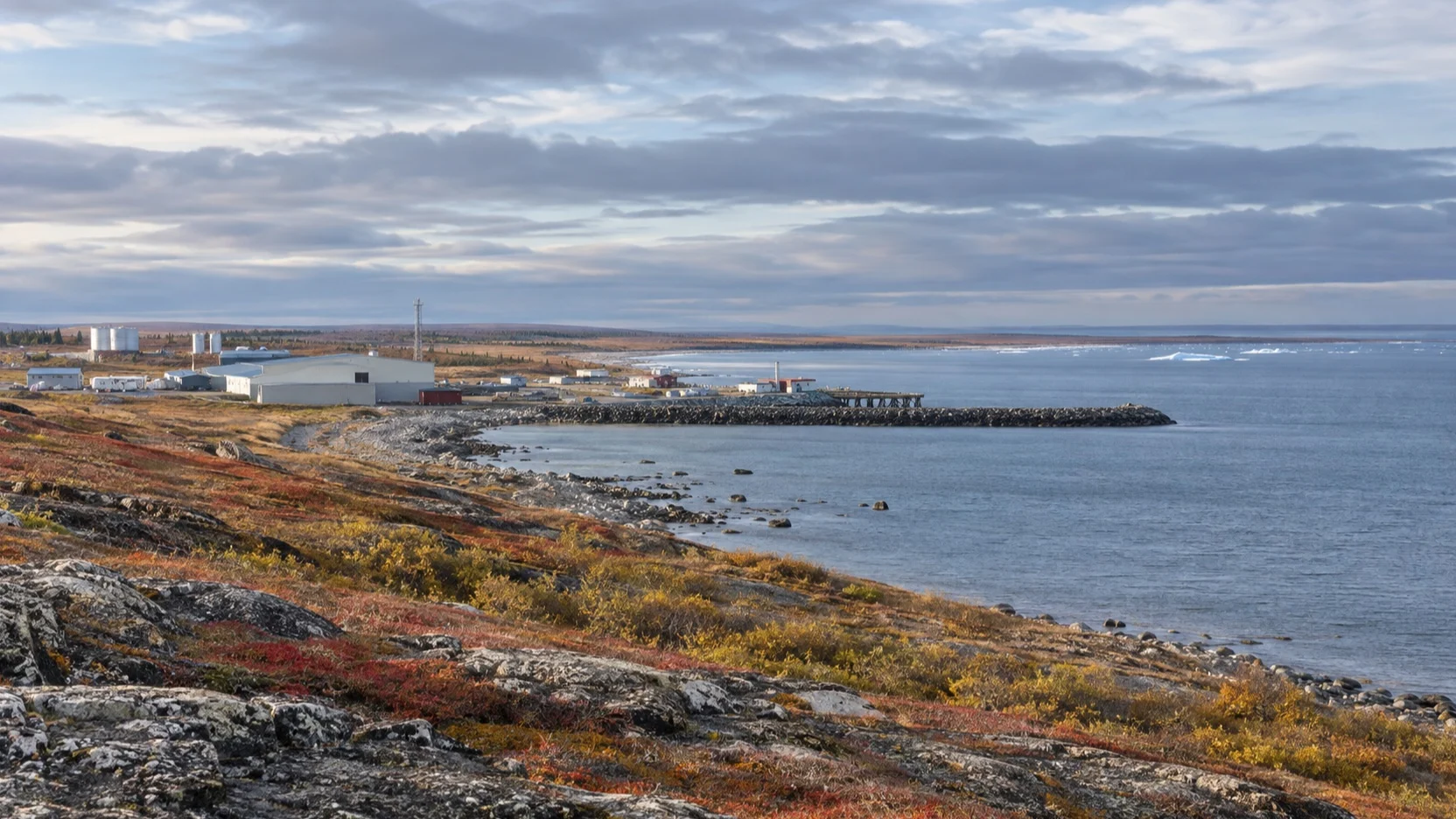 Churchill's tundra shoreline on Hudson Bay