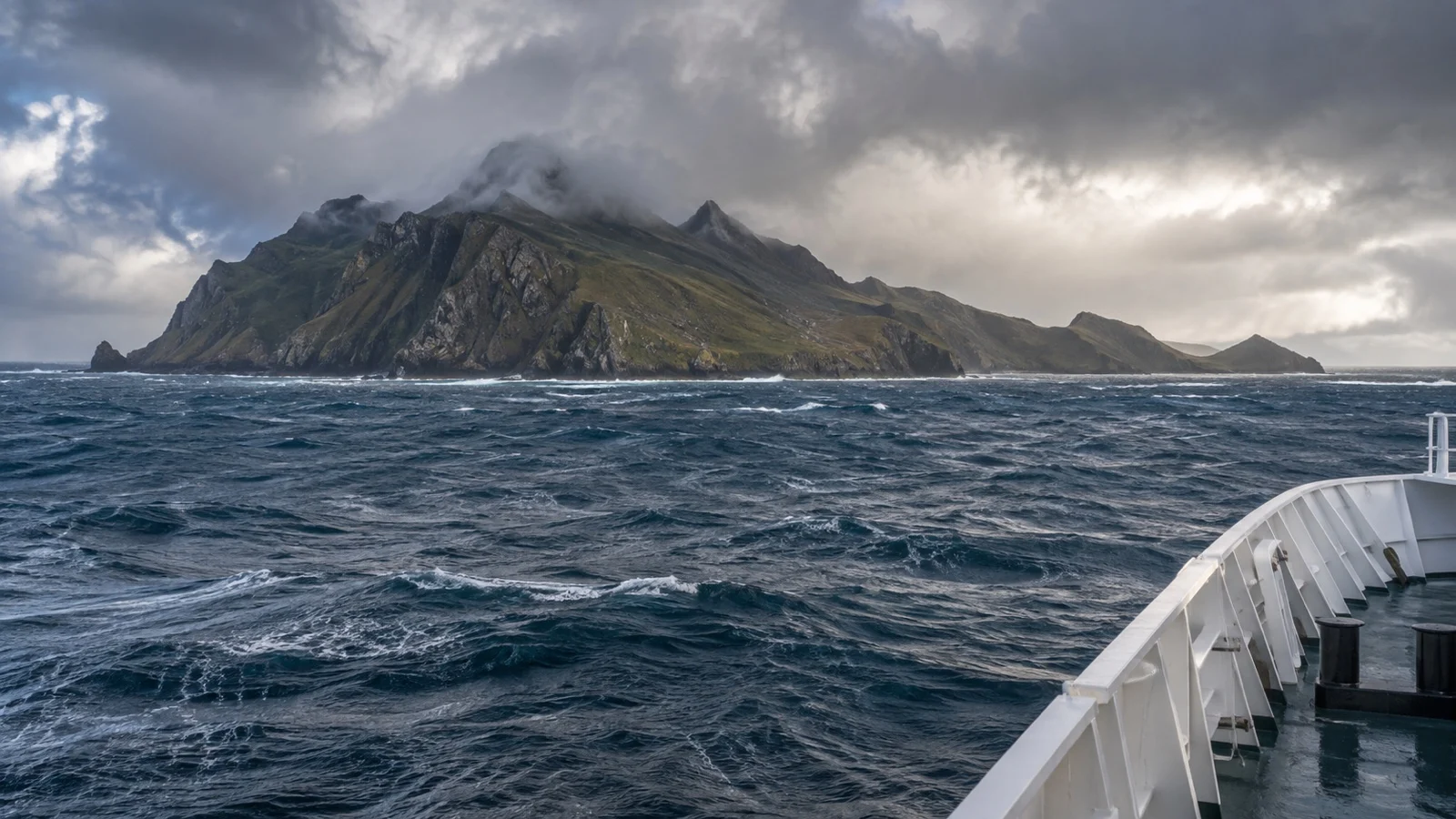 Cape Horn island viewed from an expedition ship